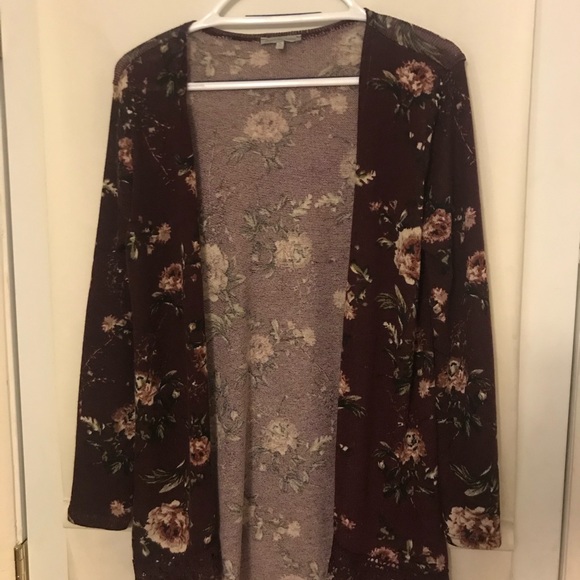 Charlotte Russe Sweaters - Maroon Charlotte Russe open front cardigan